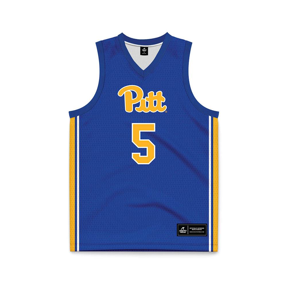 Pittsburgh - NCAA Women's Basketball : Jayda Queeley - Blue Basketball Jersey-0