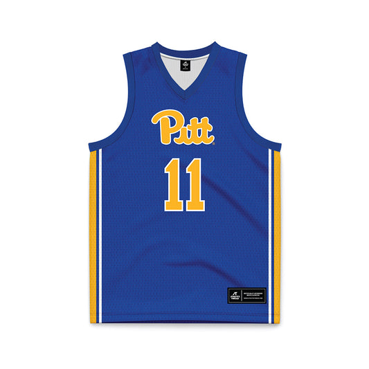 Pittsburgh - NCAA Women's Basketball : Angel Jones - Blue Basketball Jersey-0