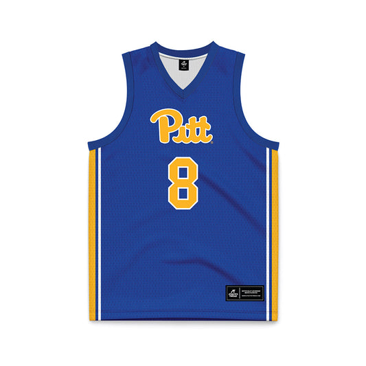 Pittsburgh - NCAA Women's Basketball : Carla Viegas - Blue Basketball Jersey-0