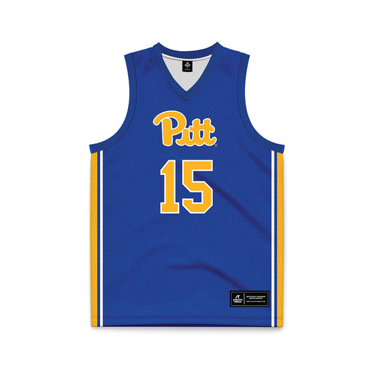 Pittsburgh - NCAA Women's Basketball : Megan Hollingsworth - Blue Basketball Jersey-0
