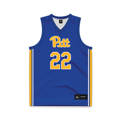 Pittsburgh - NCAA Women's Basketball : Audrey Biggs - Blue Basketball Jersey-0