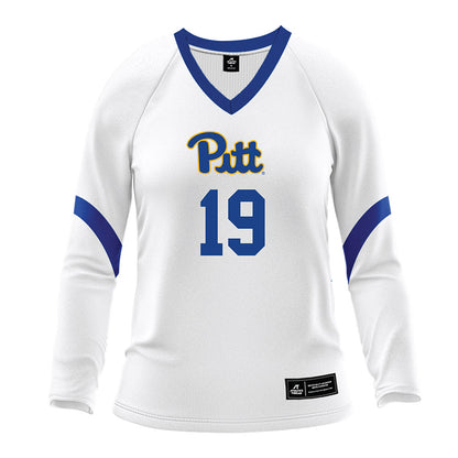 Pittsburgh - NCAA Women's Volleyball : Dagmar Mourits - White Volleyball Jersey-0
