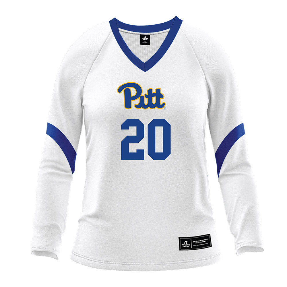 Pittsburgh - NCAA Women's Volleyball : Abbey Emch - White Volleyball Jersey-0