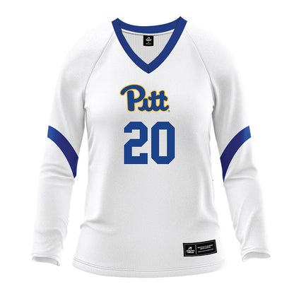 Pittsburgh - NCAA Women's Volleyball : Abbey Emch - White Volleyball Jersey-0