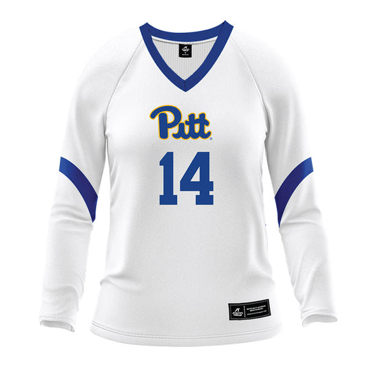 Pittsburgh - NCAA Women's Volleyball : Kiana Dinn - White Volleyball Jersey-0