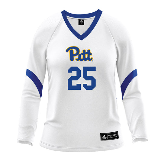 Pittsburgh - NCAA Women's Volleyball : Haiti Tautua'a - White Volleyball Jersey-0