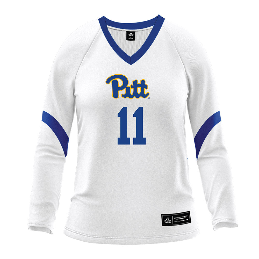 Pittsburgh - NCAA Women's Volleyball : Dalia Virlan - White Volleyball Jersey-0