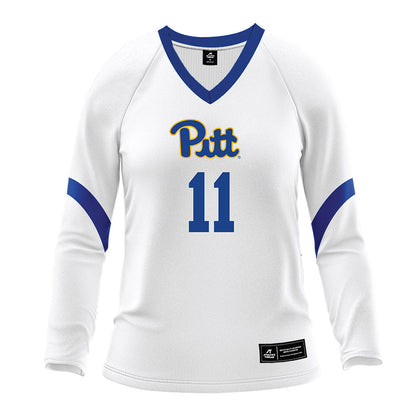 Pittsburgh - NCAA Women's Volleyball : Dalia Virlan - White Volleyball Jersey-0