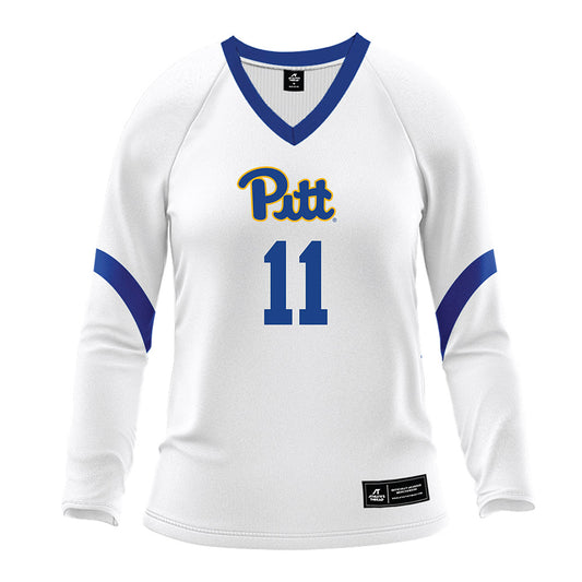 Pittsburgh - NCAA Women's Volleyball : Dalia Virlan - White Volleyball Jersey-0