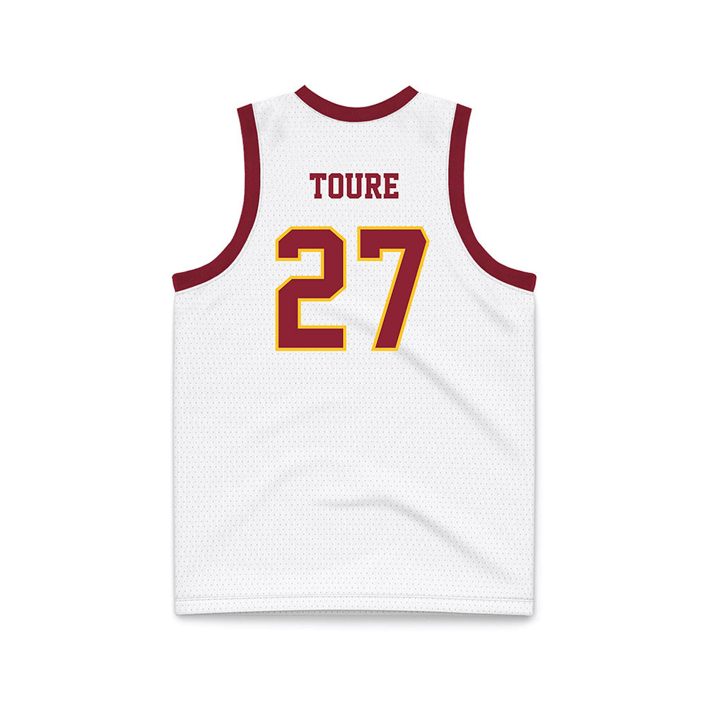 Iowa State - NCAA Men's Basketball : Killyan Toure - White Basketball Jersey-1