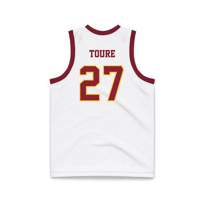 Iowa State - NCAA Men's Basketball : Killyan Toure - White Basketball Jersey-1