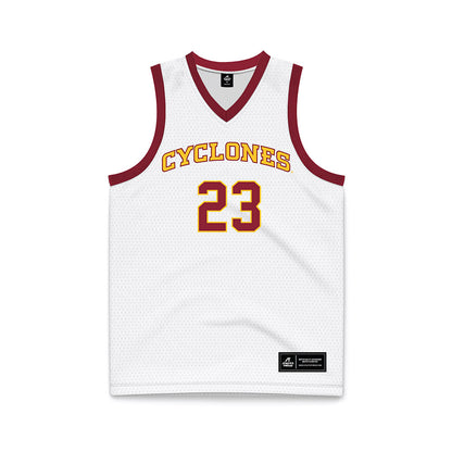 Iowa State - NCAA Men's Basketball : Blake Buchanan - White Basketball Jersey-0