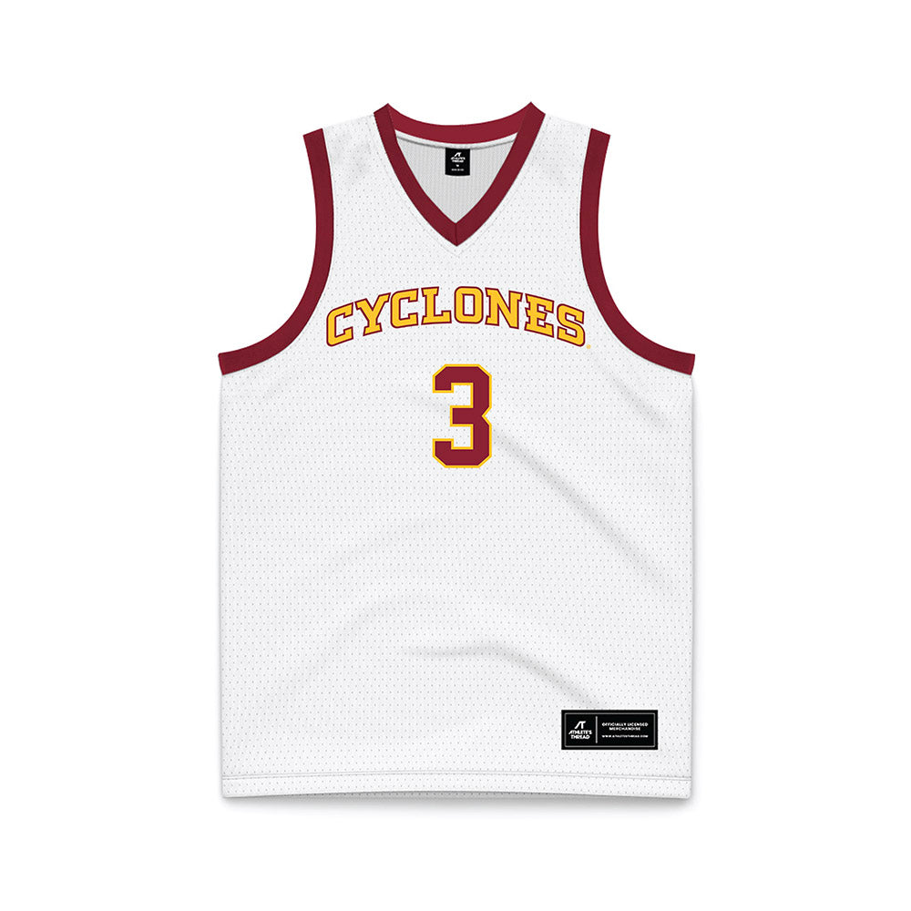 Iowa State - NCAA Men's Basketball : Tamin Lipsey - White Basketball Jersey-0