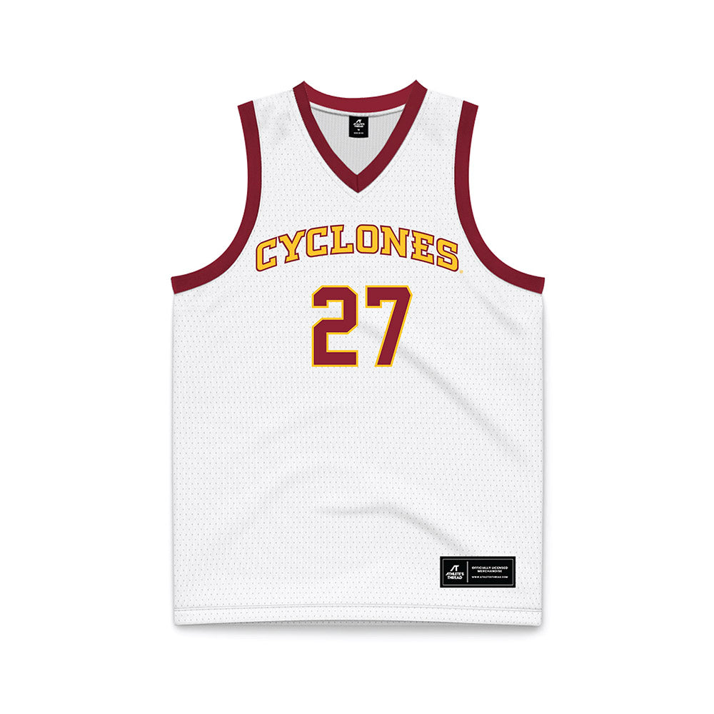 Iowa State - NCAA Men's Basketball : Killyan Toure - White Basketball Jersey-0