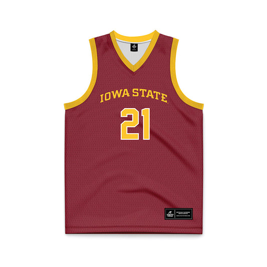 Iowa State - NCAA Men's Basketball : Dominykas Pleta - Red Basketball Jersey-0