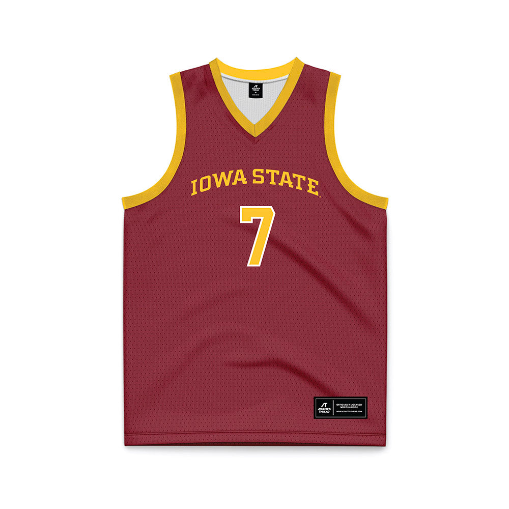 Iowa State - NCAA Men's Basketball : Anthony Rise - Red Basketball Jersey-0