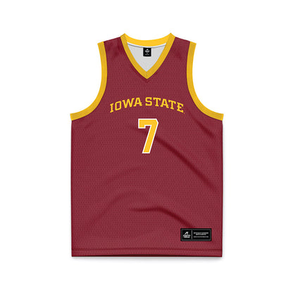 Iowa State - NCAA Men's Basketball : Anthony Rise - Red Basketball Jersey-0