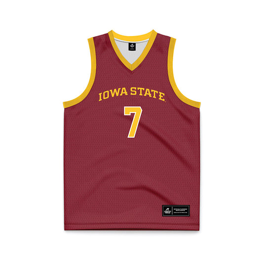 Iowa State - NCAA Men's Basketball : Anthony Rise - Red Basketball Jersey-0