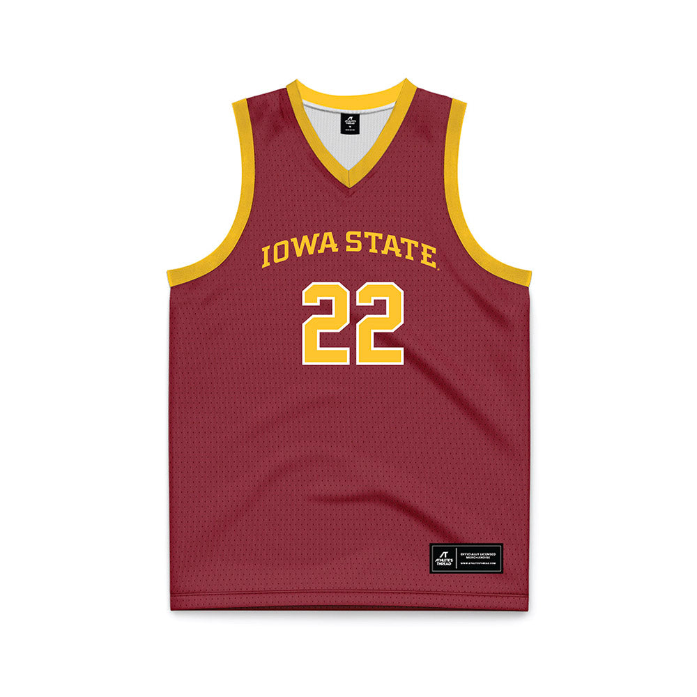 Iowa State - NCAA Men's Basketball : Milan Momcilovic - Red Basketball Jersey-0