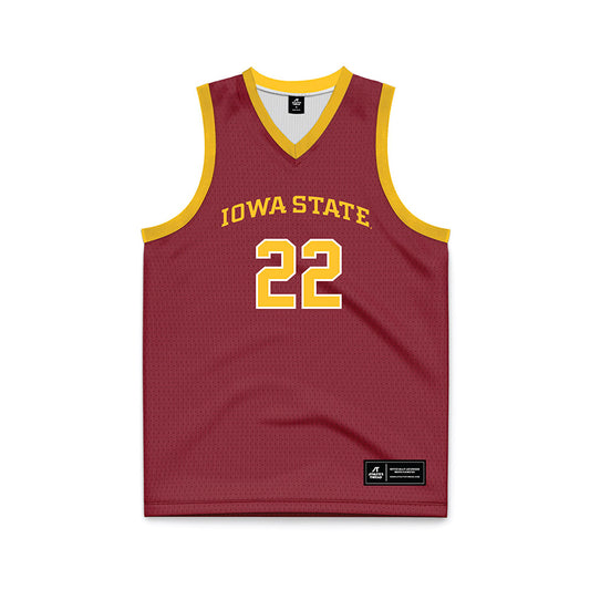 Iowa State - NCAA Men's Basketball : Milan Momcilovic - Red Basketball Jersey-0