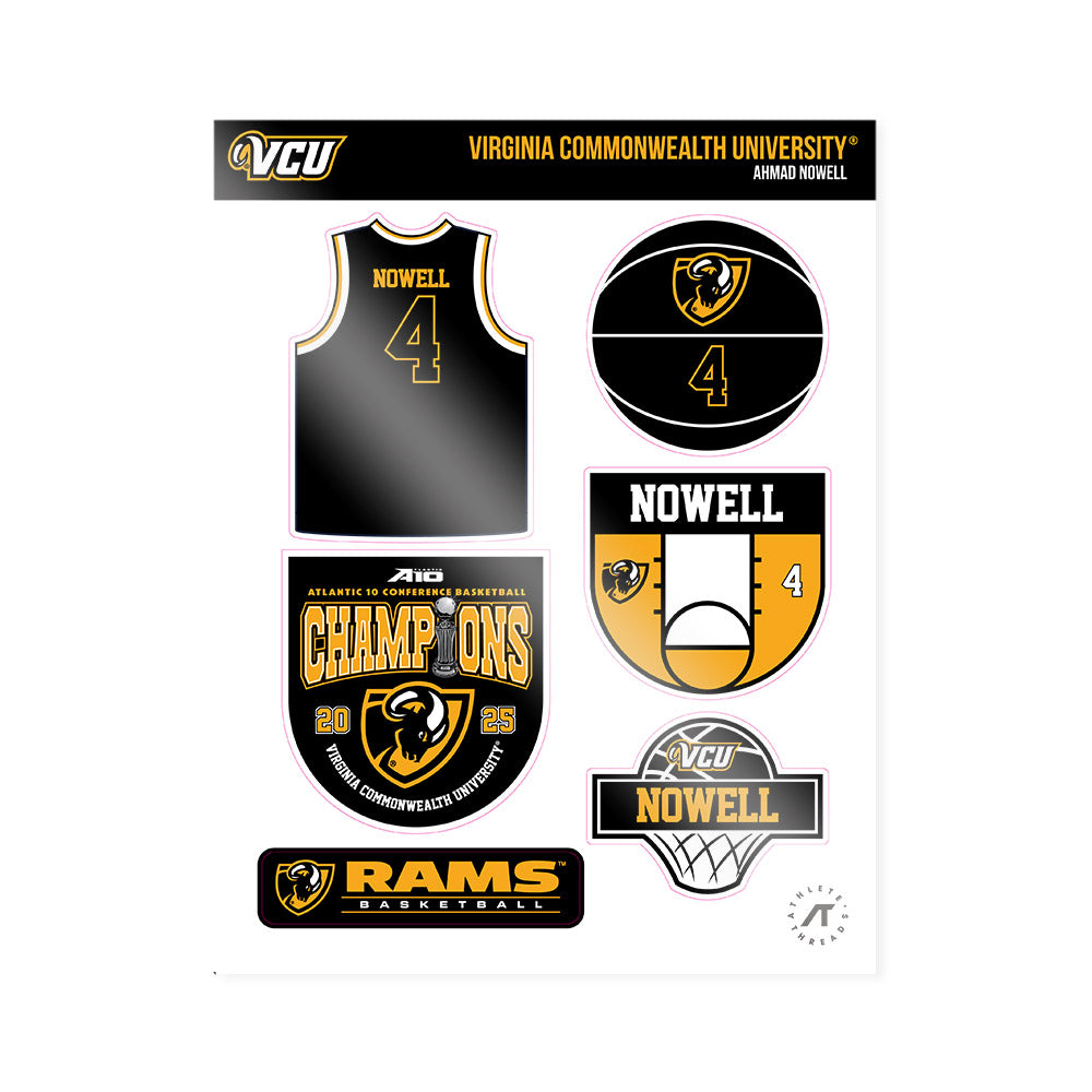VCU - NCAA Men's Basketball : Ahmad Nowell - Sticker Sheet-0