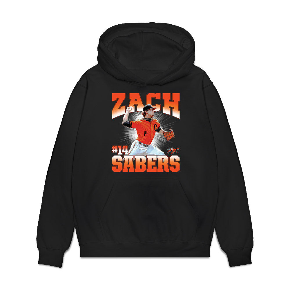 Campbell - NCAA Baseball : Zach Sabers - Collage Premium Hooded Sweatshirt-0
