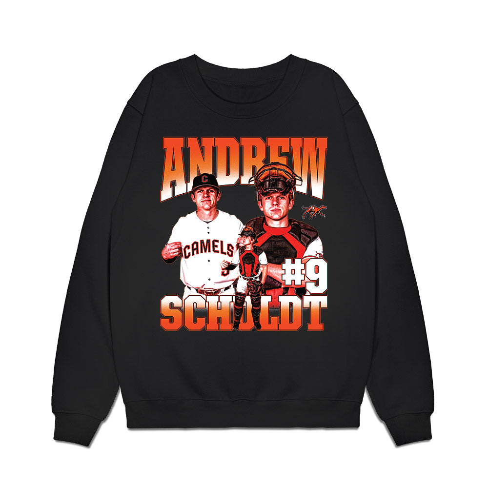 Campbell - NCAA Baseball : Andrew Schuldt - Collage Premium Crewneck Sweatshirt-0