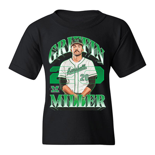 Marshall - NCAA Baseball : Griffin Miller - Collage Youth T-Shirt-0
