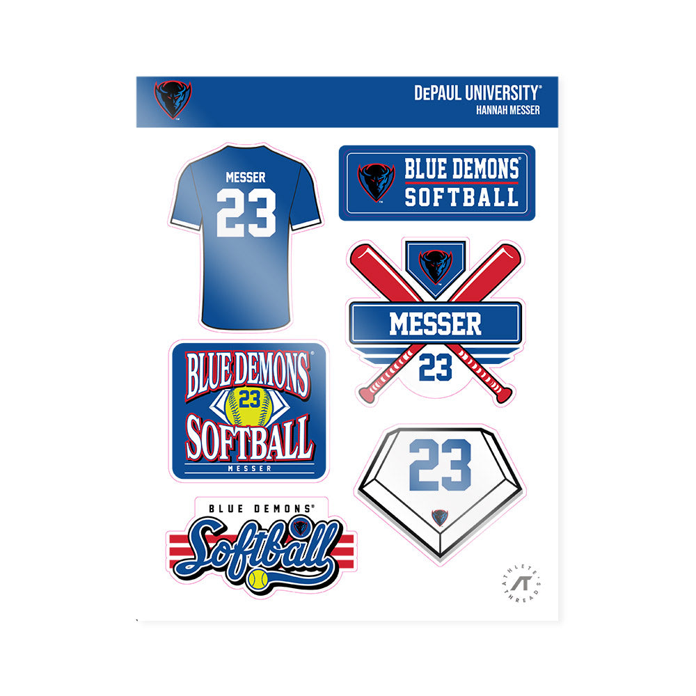 DePaul - NCAA Softball : Hannah Messer - Sticker Sheet-0
