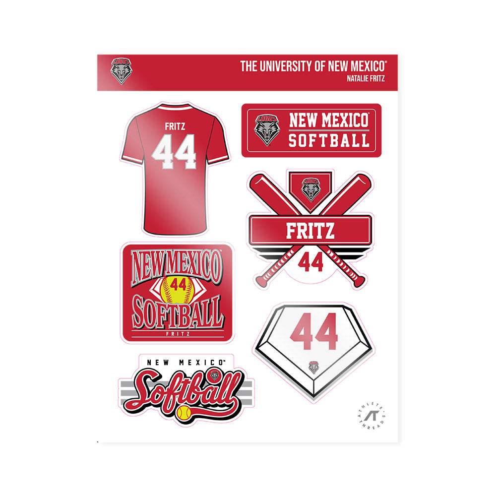 New Mexico - NCAA Softball : Natalie Fritz - Sticker Sheet-0