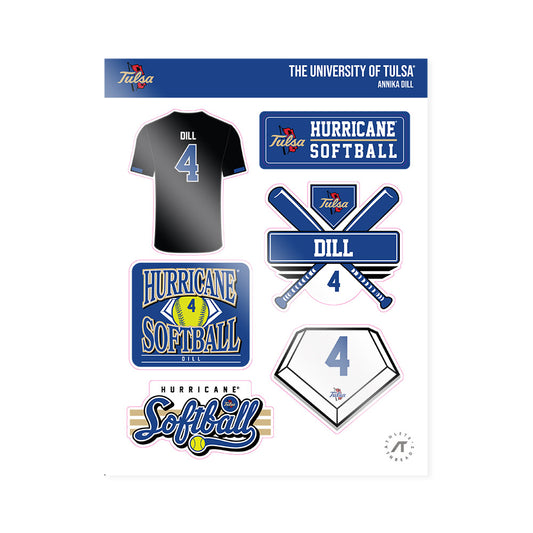 Tulsa - NCAA Softball : Annika Dill - Sticker Sheet-0