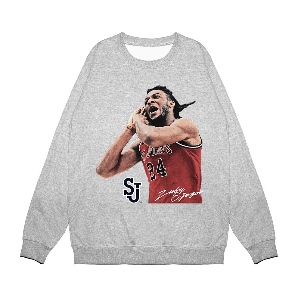 St. Johns - NCAA Men's Basketball : Zuby Ejiofor - Graphic Tee Premium Crewneck Sweatshirt-0
