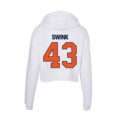 Carroll - NCAA Football : Matthew Swink - Classic Shersey Women's Crop Fleece Hoodie-1
