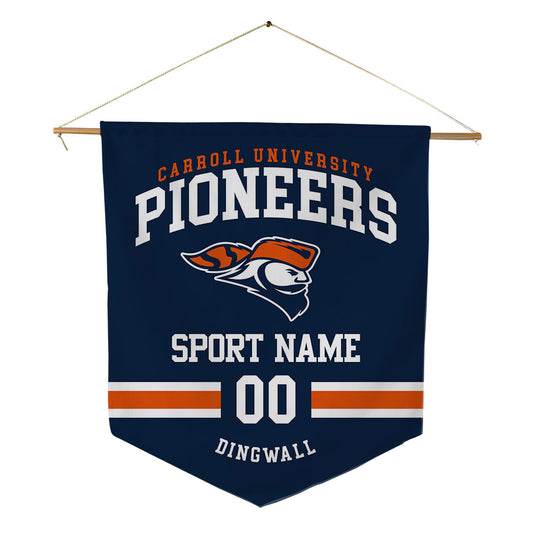 Carroll - NCAA Men's Basketball : Gray Dingwall - Pennant - 18" x 21"-0