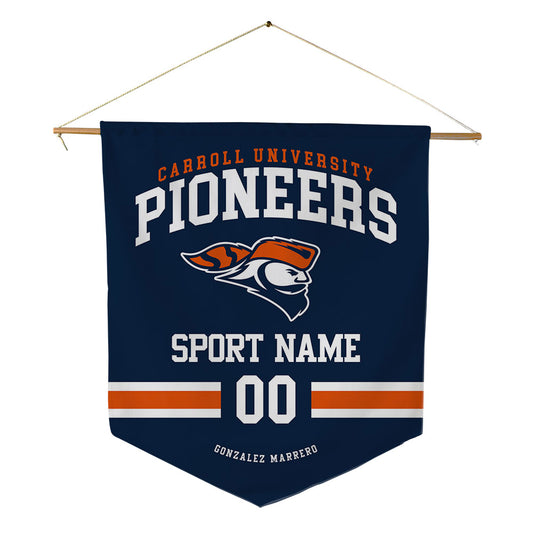 Carroll - NCAA Men's Soccer : Jorge Gonzalez Marrero - Pennant - 18" x 21"-0