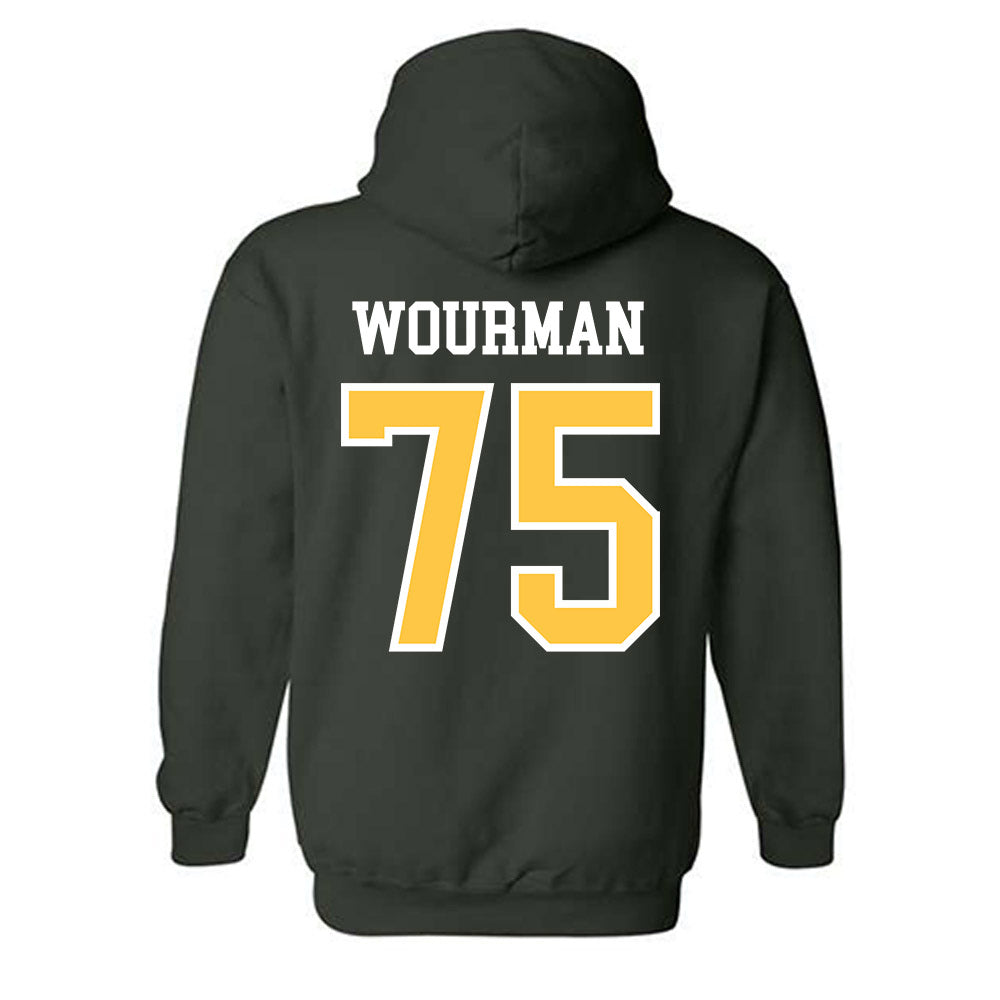 Wayne State - NCAA Football : Richardo Wourman - Classic Shersey Hooded Sweatshirt-1