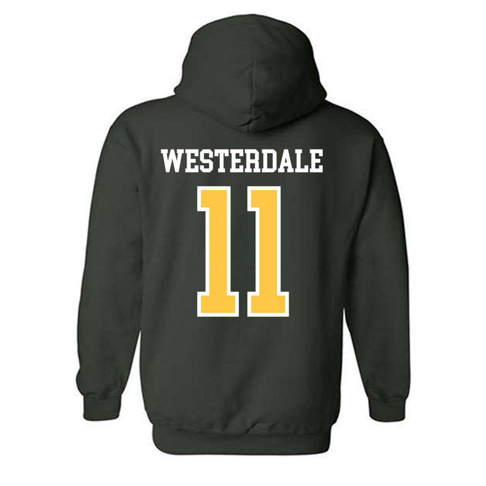 Wayne State - NCAA Men's Basketball : Luke Westerdale - Classic Shersey Hooded Sweatshirt-1