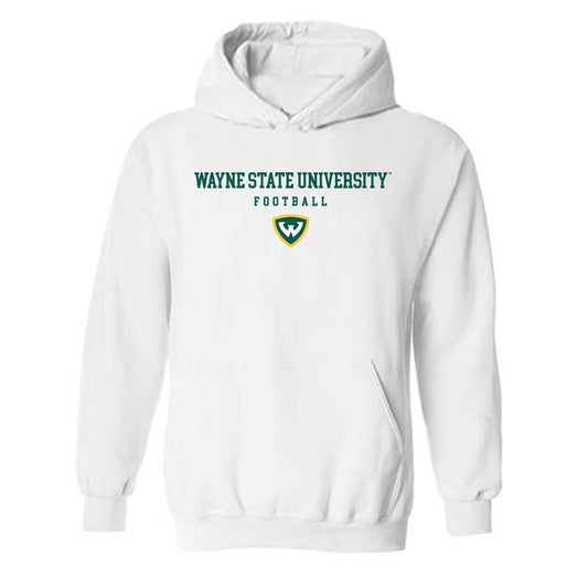 Wayne State - NCAA Football : Dharon Flowers - Classic Shersey Hooded Sweatshirt-0