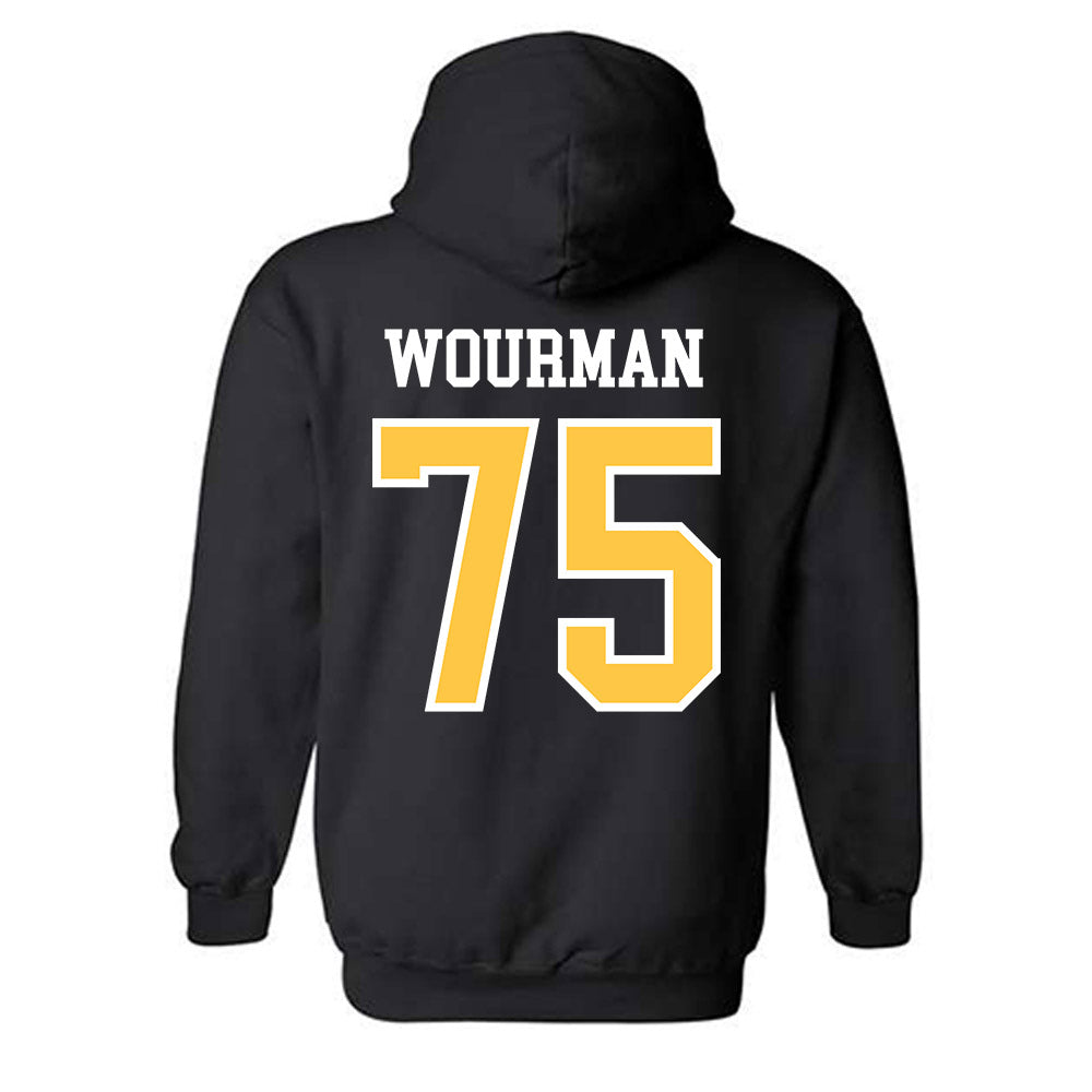 Wayne State - NCAA Football : Richardo Wourman - Classic Shersey Hooded Sweatshirt-1
