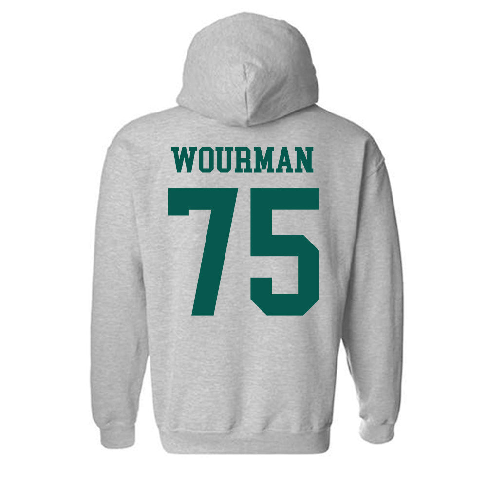 Wayne State - NCAA Football : Richardo Wourman - Classic Shersey Hooded Sweatshirt-1