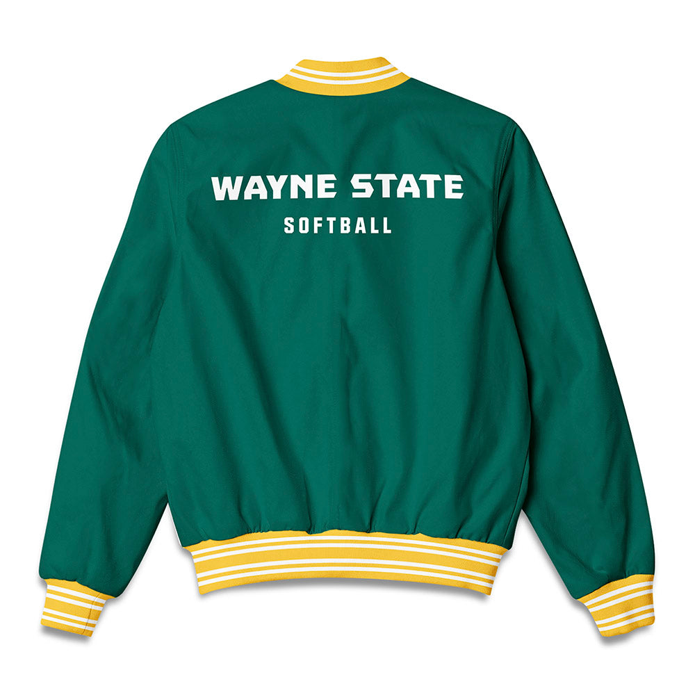 Wayne State - NCAA Softball : Madison Hool - Bomber Jacket-1
