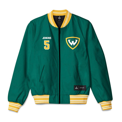 Wayne State - NCAA Men's Basketball : Jalen Jenkins - Bomber Jacket-0