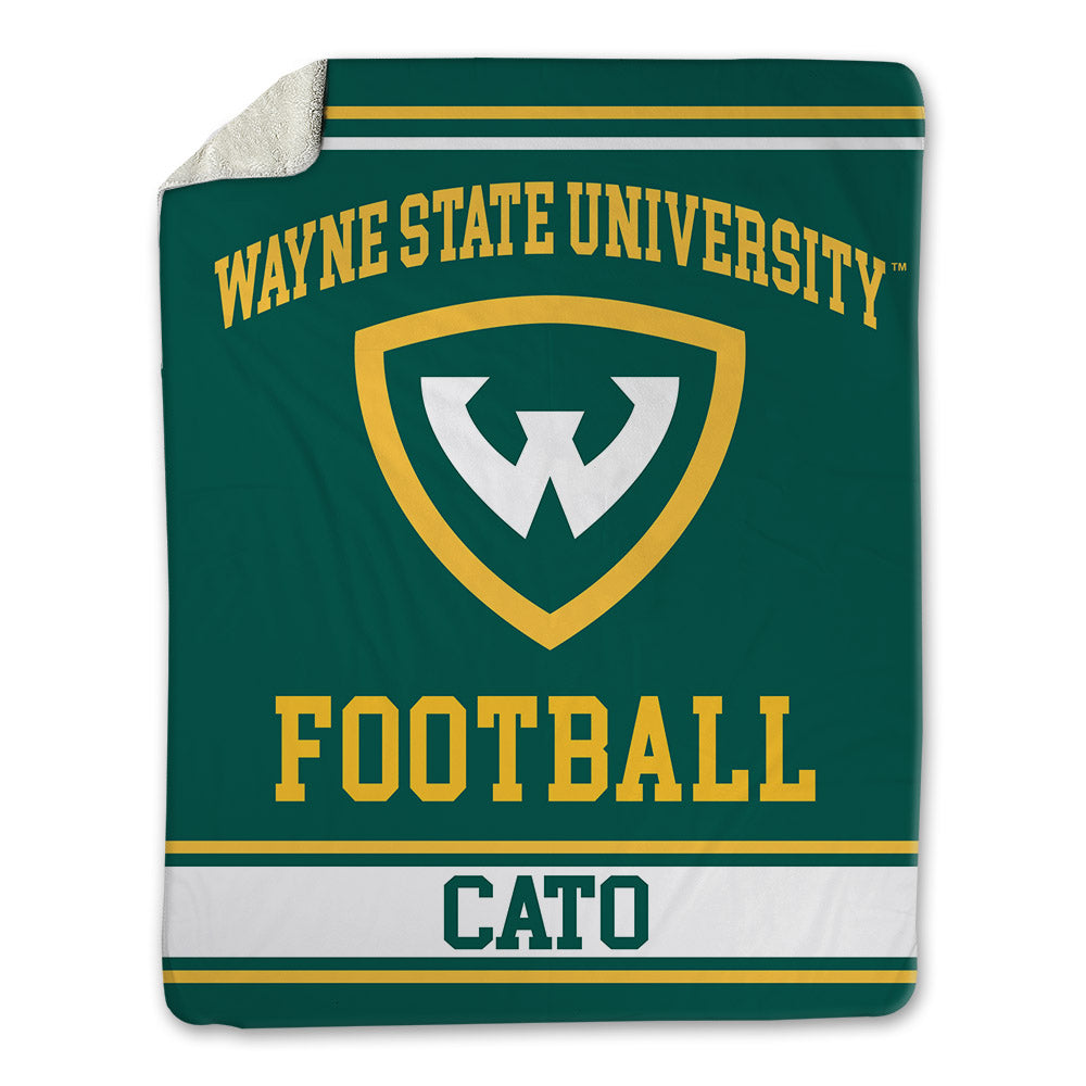 Wayne State - NCAA Football : Phillip Cato - Blanket-0