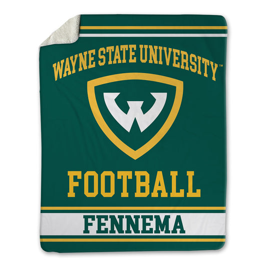 Wayne State - NCAA Football : Will Fennema - Blanket-0