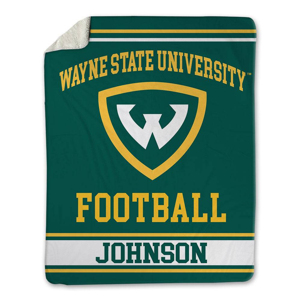 Wayne State - NCAA Football : Luke Johnson - Blanket-0