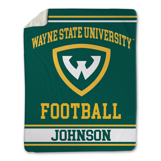 Wayne State - NCAA Football : Luke Johnson - Blanket-0