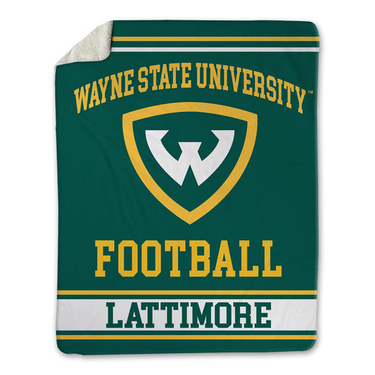 Wayne State - NCAA Football : Joseph Lattimore - Blanket-0