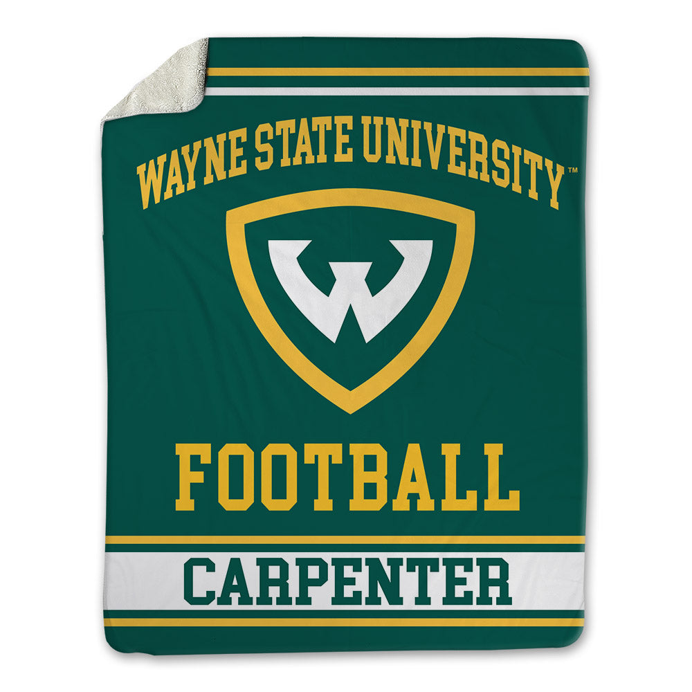 Wayne State - NCAA Football : Brock Carpenter - Blanket-0