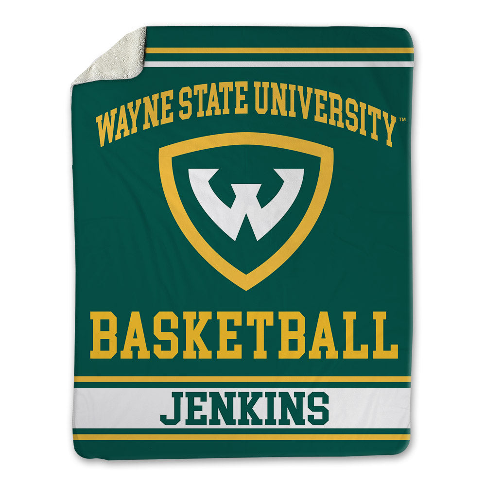 Wayne State - NCAA Men's Basketball : Jalen Jenkins - Blanket-0
