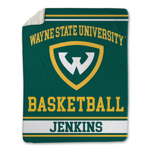 Wayne State - NCAA Men's Basketball : Jalen Jenkins - Blanket-0